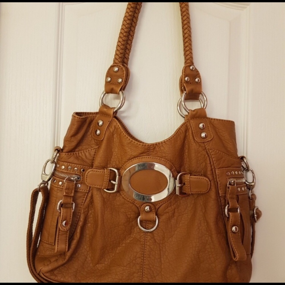 Tan/Brown Black Rivet Brand New Purse